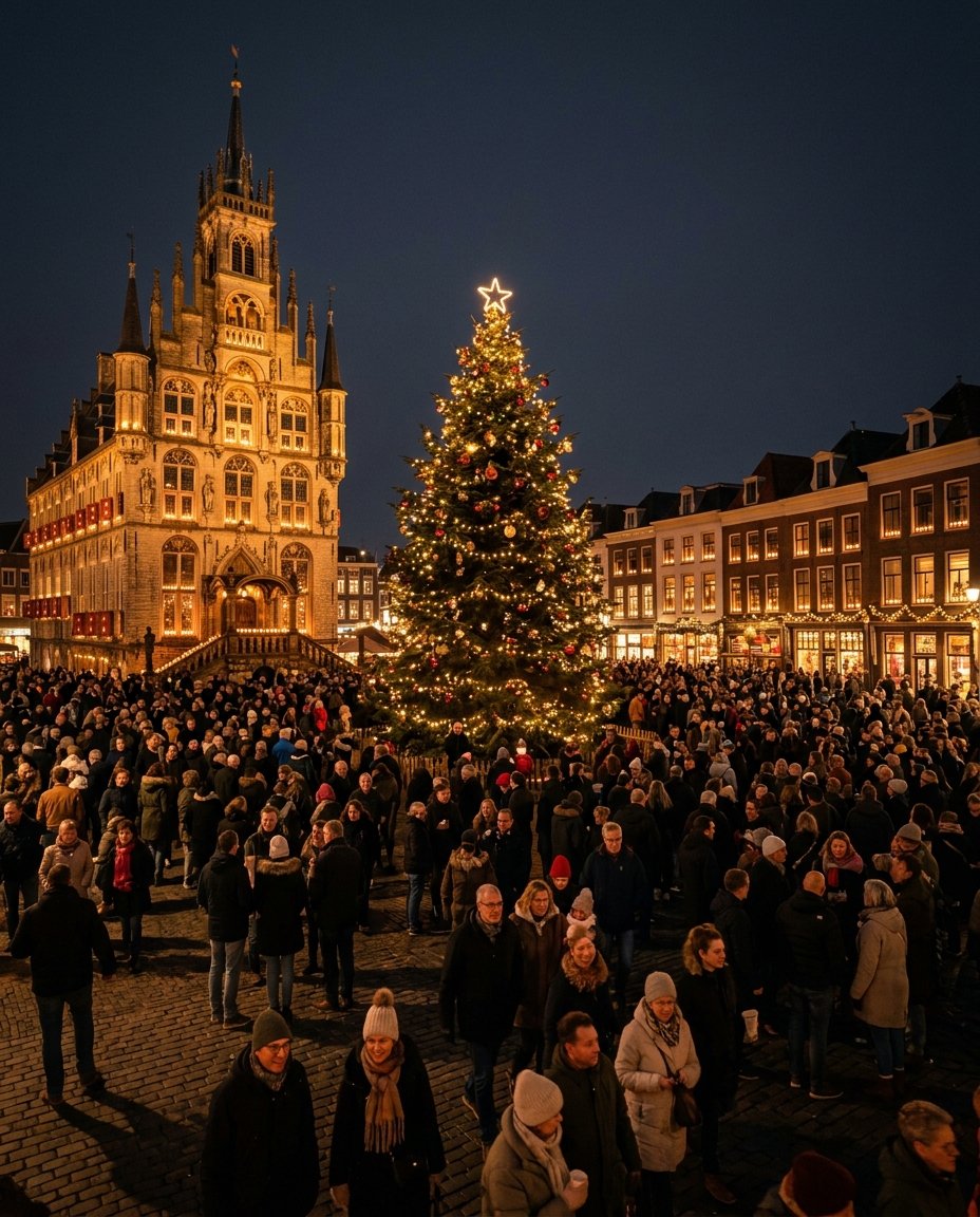 Gouda bij Kaarslicht